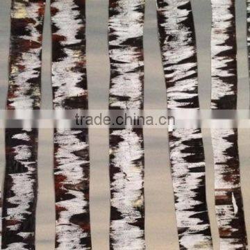 Platte knife painted birch forest oil painting