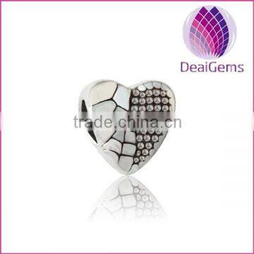 wholesale alloy heart 11*8.5mm european charms alloy beads for jewerly