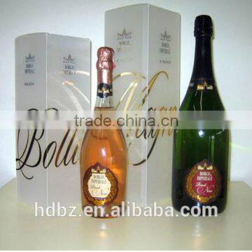 custom clear folding wine gift box with printing