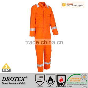 4 Grade Color Fastness to Light 100 Cotton Fire Resistant Offshore Coverall