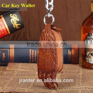 2016 Hot Sale Custom brand logo crocodile leather key case for car