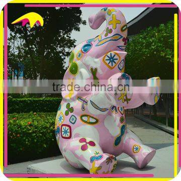 KANO6156 Life Size Animation Fiberglass Large Elephant Statue