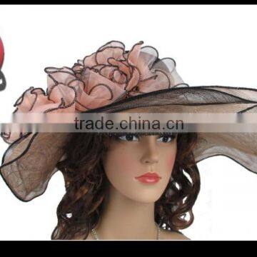 Women Large Brim Church Hats photo-4