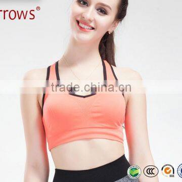 Women Multicolors Padded Top Athletic Vest Gym Fitness Sports Bra Stretch Free Shipping