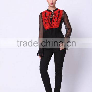 2016 PRETTY STEPS Winter Collections Chiffon Fabric Type and Blouses&top Product Type Ladies Blouse photo-2