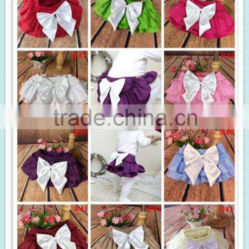 100% Pure Cotton Baby Girl Chiffon Ruffle Bloomers tutu skirts Toddler Infant New summer Bow Diaper Cover pink