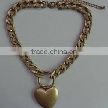 2014 Popular Fashion Short Necklace Charm Necklace With Heart