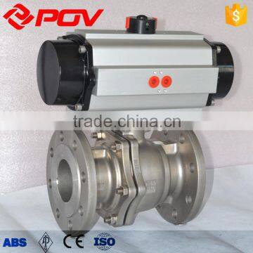 Single Acting Ss316 Flange Pneumatic Ball Valve With Positioner photo-2