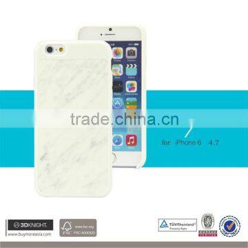 3D Knight Customized Smooth PC Black White Red Marble Stone Blank Back Hard Hand-marde for iPhone 6 6s Marble PC Cover