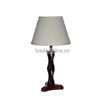White fabric+wood Classic Table Lamp TC07-WH