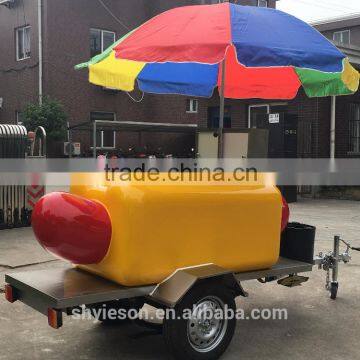 hot dog cinnamon toast food trailer / top sell meats kiosk & van, truck/ factory sell juicer mobile van