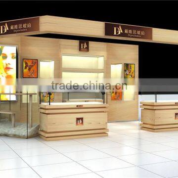 portable wood store furniture glass display showcase for jewelry display set