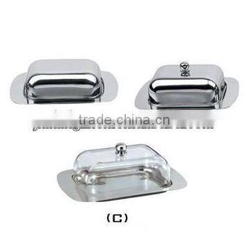 stainless steel butter dish with lid,mirror polishing