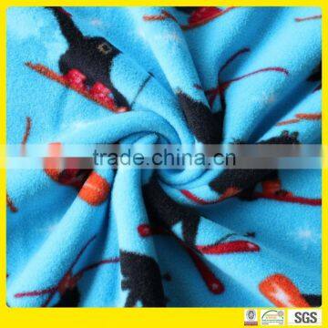 100% Polyester Printed Polar Fleece Anti-pilling One Side Double Brushed Cartoon Bear ,printed polar fleece fabric.