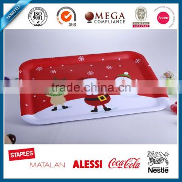 Classical cute printed custom serving dinner melamine tray