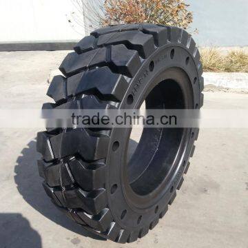 Reach Certified Puncture Proof Mitsubishi Forklift Heavy Truck Solid Tyre 8.15-15 With Holes photo-2