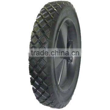 10 inch 10x1.75 plastic rim solid rubber wheel for toys, hand trucks, tool carts