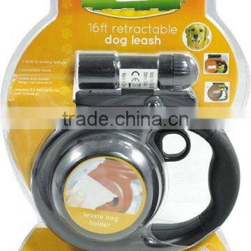 16 ft dog leash parts with 9 led torch