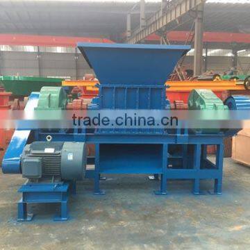 Double shaft design waste palstic crusher/shredder machine, plastic recycling machine