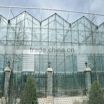 Hot-Dip Galvanized Steel Pipe High Glass Greenhouse For Seedbed Planting