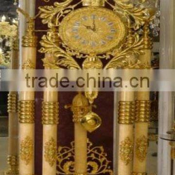 Ornate Bronze Ormolu Grandfather Floor Clock, Dore Gilded Grandfather Pendulum Clock photo-6