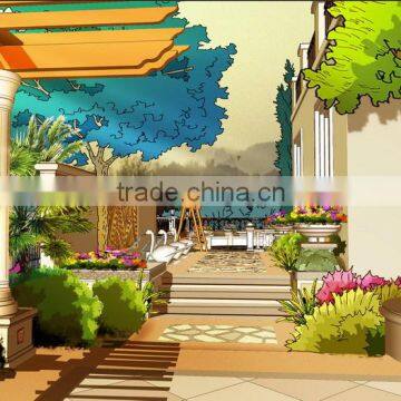 High Definition 3D Computerized Rendering For European Style Villa photo-5