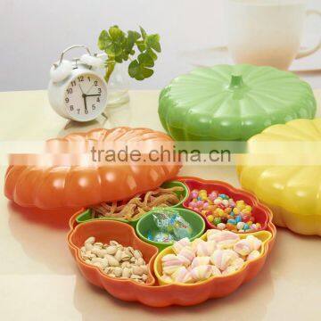 Plastic Creative Pumpkin Shaped Fruit Tray