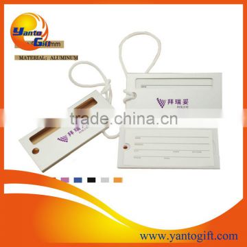 Branded metal luggage tag