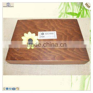 Pinch Plate Top Trunks Packing Display Wood Box photo-3
