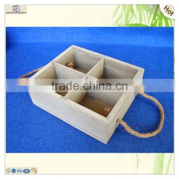 Wholesale Antique Rope Handles Decorating Wooden Box photo-2