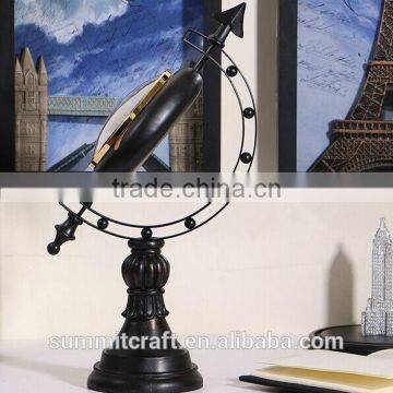 American Globe Desk Clock Resin Antique Globe Clock photo-4