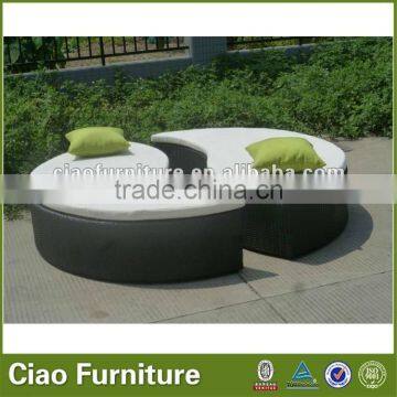 HOT SELL OUTDOOR GARDEN SUN BED RATTAN FURNITURE DAYBED photo-2