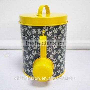 Metal Dog Food Container Set Tin Storage Box With Lid photo-3