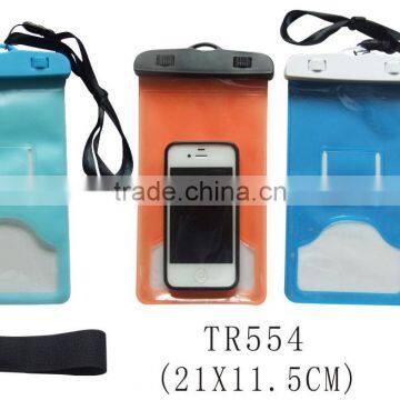 Hot selling armlet and lanyard PVC waterproof mobile phone bag