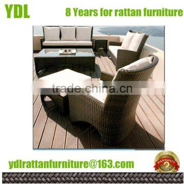 Youdeli outdoor rattan sofa chair rattan dining table and chair