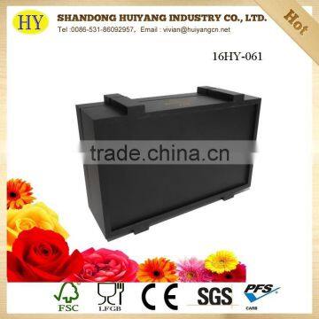 Matt Black Color Pine Wood Gift Box for Cigar photo-5