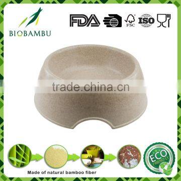 Wholesale Inexpensive OEM available Bamboo Fiber Pet Bowls