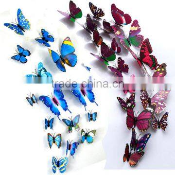 12PCS 3D Butterfly Wall Stickers Decoration Art Decorations 4 Size photo-2