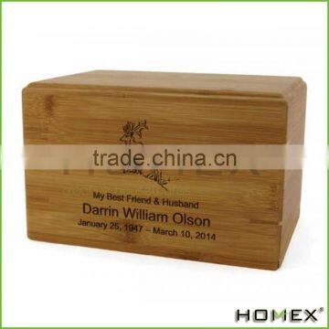 Rectangle Tribute Bamboo Cremation Urn Homex BSCI/Factory