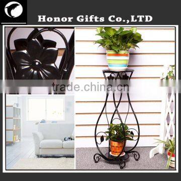 European Style 2-Tier Flower Stand Metal Hanging Plant Stand photo-5