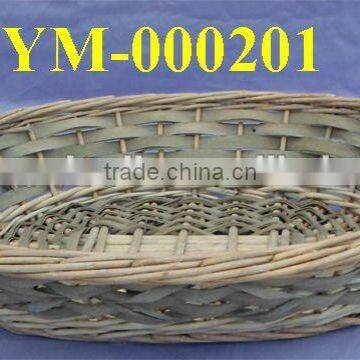 oval wicker tray for home storage