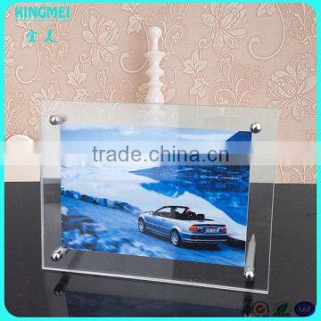 KM-CP38 Custom 7x5,10x8 Table Long Screws Clear Acrylic Plastic Paper Photo Frame photo-5
