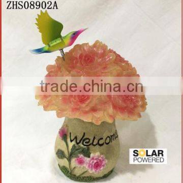 Chinese Best Supplier Pop Style Resin Mushroom Solar Flower