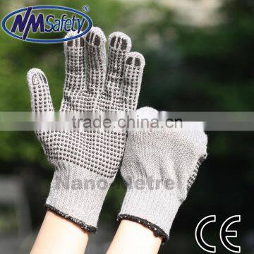 NMSAFETY PVC Dotted Cotton Knitted Working Gloves