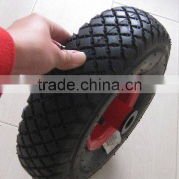 OEM size steel rim rubber hand cart wheel tyre