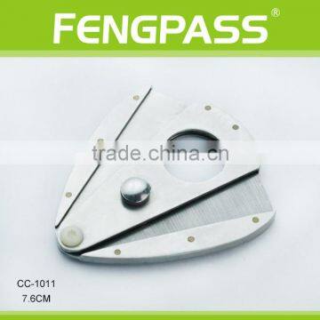 CC-1011 7.6cm 2CR13 Stainless Steel Fan-Shaped Full Metal Cigar Cutter photo-2