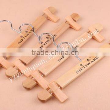 Trousers Hanger With Hooks Clamps for Plastic Pants Wooden Hanger photo-2
