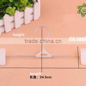 open ended metal mens pants hanger with 2 clips