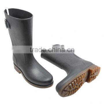 Custom Logo Waterproof Shiny Black Neoprene Rain Hunting Boots photo-3