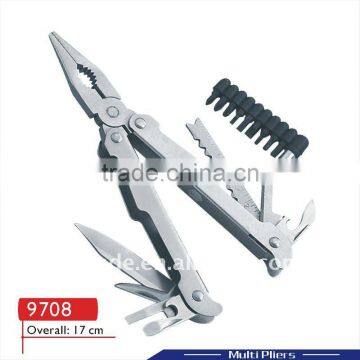 2014 Small multi adjustable tools pliers with knife 9708